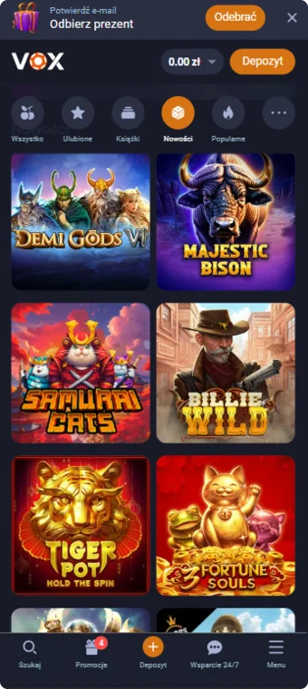 Vox Casino Gry